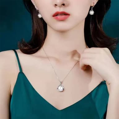 【MoonDy】S925純銀項鍊 女生項鍊 珍珠項鍊女 鎖骨項鍊  天然珍珠項鍊 抗過敏項鍊  一週年禮物