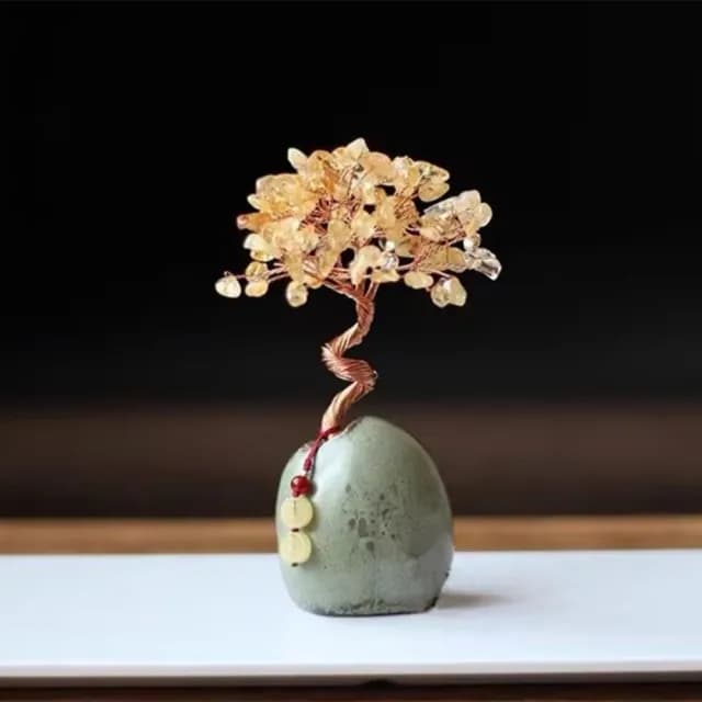 【JEN】開運水晶招財樹水晶杯2款可選(開業 入新居 喬遷 生日禮物 招財樹 交換禮物 新年 尾牙)