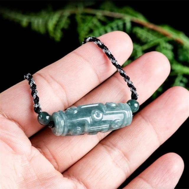 【Penny珮妮】A貨翡翠藍水九眼天珠吊墜項鍊(母親節 父親節 生日禮物 交換禮物 情人節 尾牙 新年 結婚)