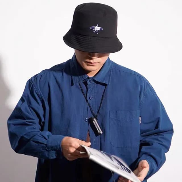 【KT DADA】遮陽帽 禮物 黑帽 帽子 休閒 韓版 水洗 漁夫帽 日系復古 包頭帽 顯臉小帽子 街頭風
