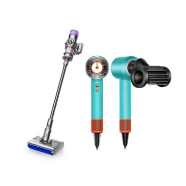 【dyson 戴森】HD16智慧溫控吹風機(綠松石)+ SV52 輕量無線洗地吸塵器(銀灰)(超值組)