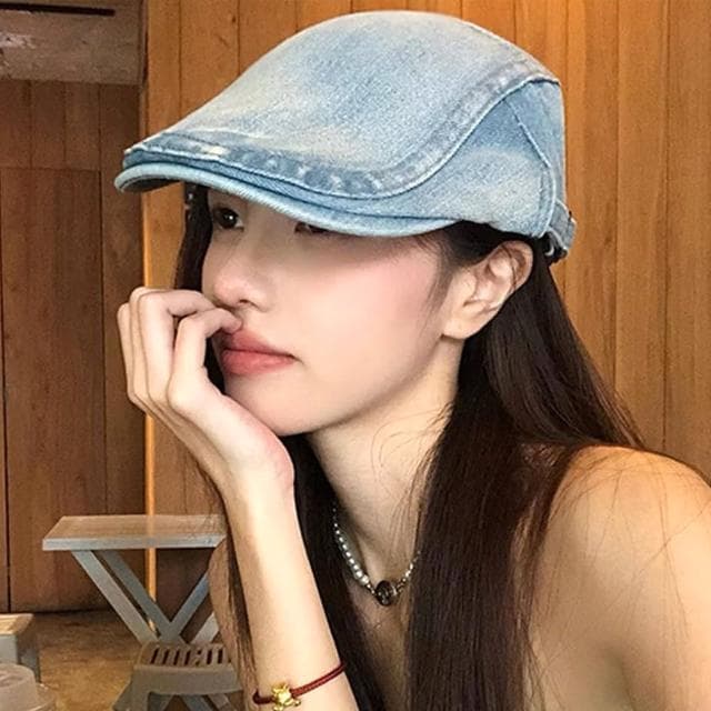 【LEESA】母親節禮物 牛仔帽\女帽\小熊\星星\蝴蝶結\復古帽\前進帽\報童帽\牛仔貝雷帽\畫家帽\顯臉小\韓版