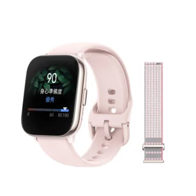 花瓣粉錶帶組【Amazfit 華米】Active 42mm 輕巧時尚運動健康智慧手錶(1.75吋/五星定位/14天強力續航)