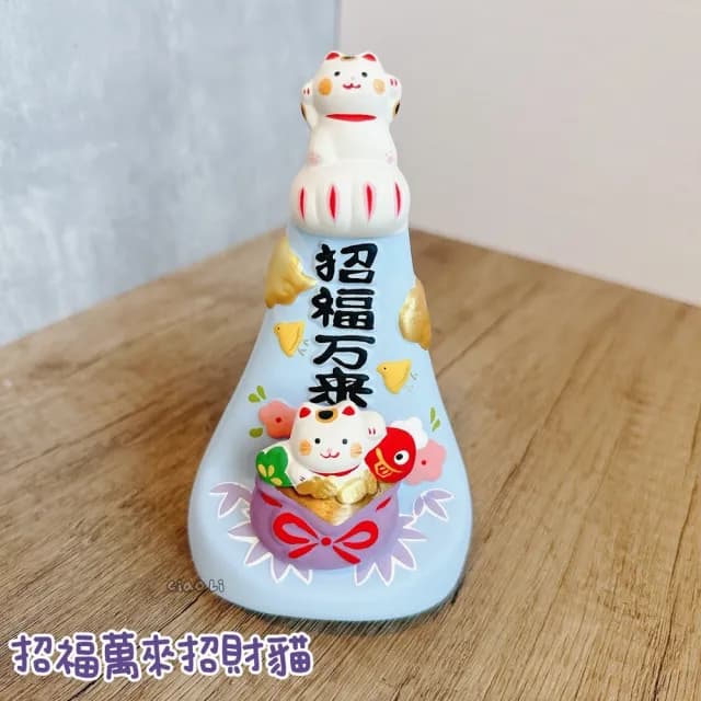 【Ciao Li 僑俐】日本京都招福萬來招財貓擺件13.5cm(富士山加招財貓 送禮 入厝 開店禮 擺件 招財擺飾品)