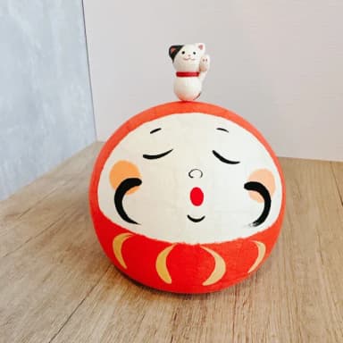 【Ciao Li 僑俐】日本京都和紙達摩招財貓擺件17cm(招財 招福 招財貓 擺件 開業禮 交換禮物 入厝禮)
