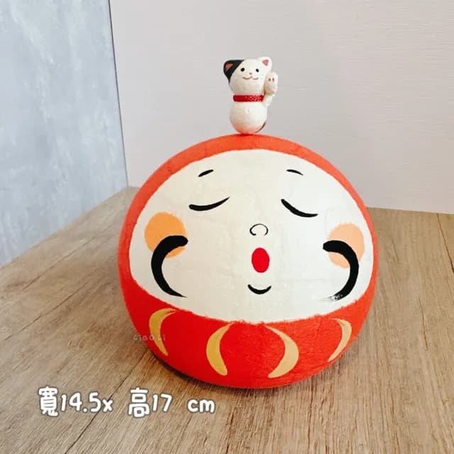 【Ciao Li 僑俐】日本京都和紙達摩招財貓擺件17cm(招財 招福 招財貓 擺件 開業禮 交換禮物 入厝禮)
