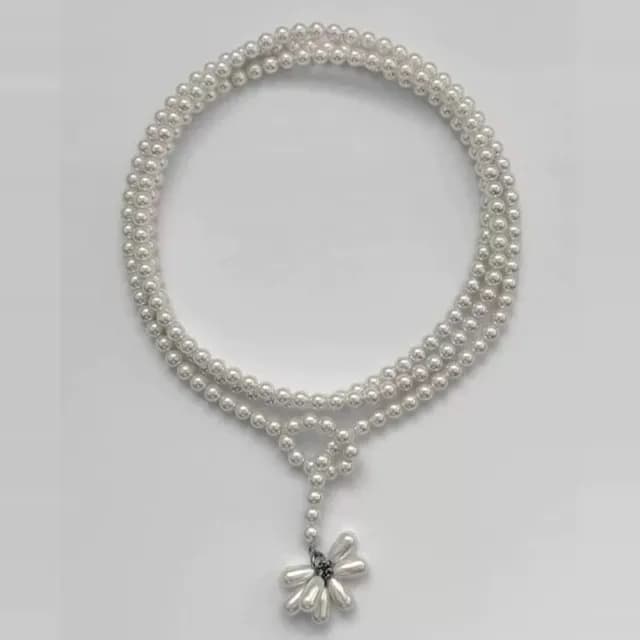 【MoonDy】飾品 耳環 項鍊 女生耳環 項鍊女 珍珠項鍊 垂墜耳環 韓風 花朵 串珠 珍珠耳環