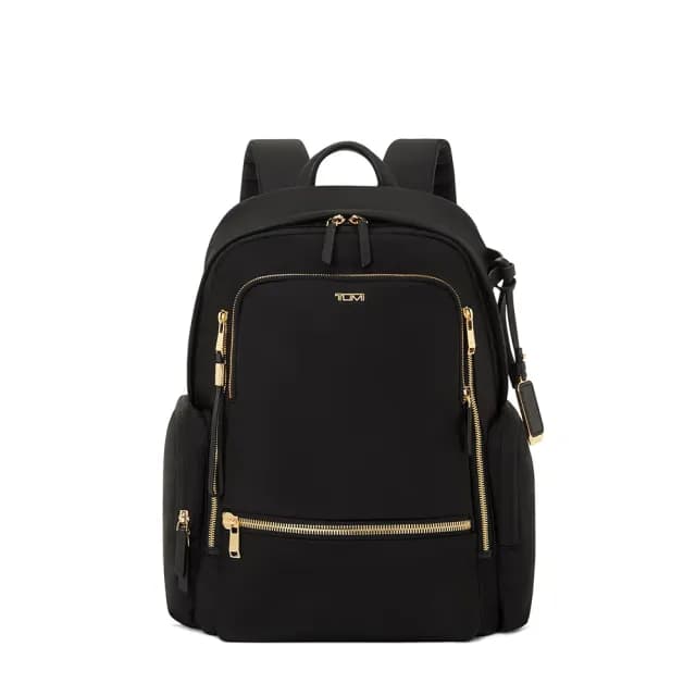 【TUMI】Voyageur Celina 都會休閒背包 - 黑金(TUMI 官方旗艦店)