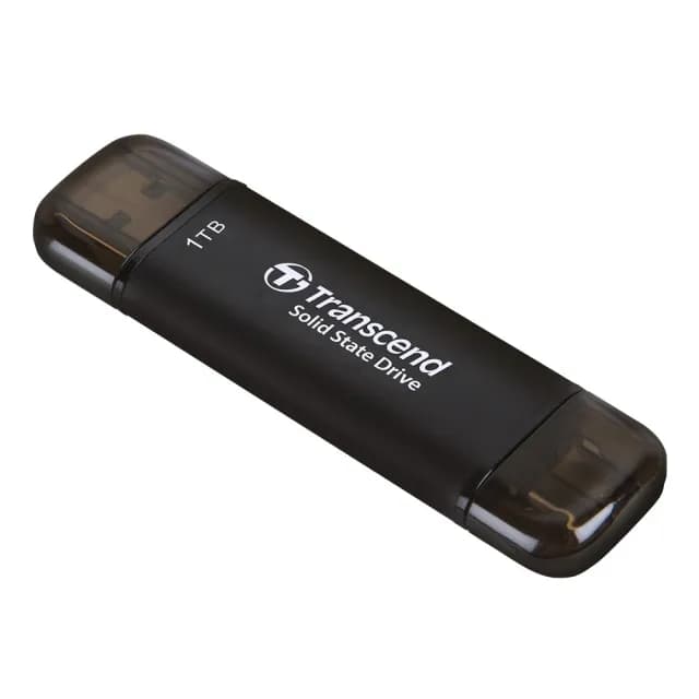 【Transcend 創見】ESD310C 1TB USB3.2 雙介面 外接SSD行動固態硬碟-太空黑(TS1TESD310C)