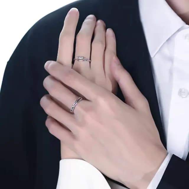 【KT DADA】情侶戒指 男女對戒 生日禮物 戒指 指環 純銀戒指 造型戒指 可調節戒指 開口戒指 高