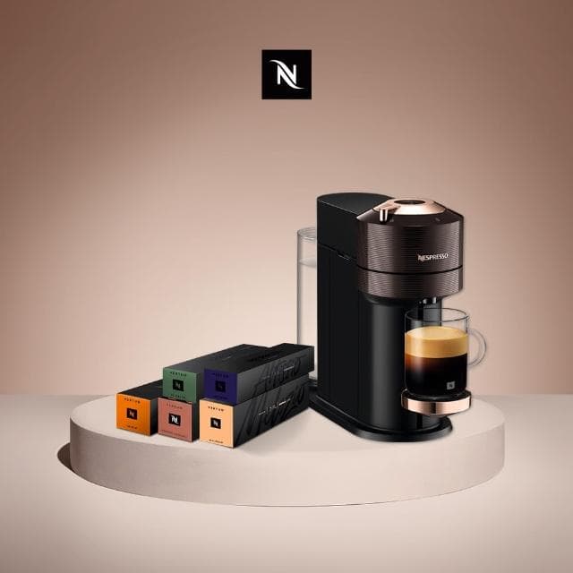 【Nespresso】優惠價到5/14!臻選厚萃Vertuo NEXT輕奢款膠囊咖啡機(馥郁晨曦50顆組/義式/入厝)