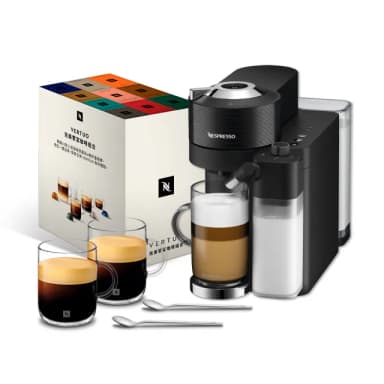 【Nespresso】臻選厚萃Vertuo Lattissima膠囊咖啡機(完美饗宴100顆迎新會員組/義式/拿鐵/奶泡機)