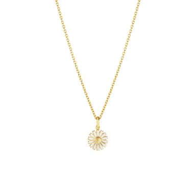【Georg Jensen 官方旗艦店】DAISY 項鍊 - 線上獨賣款(18K黃金電鍍純銀 白瓷琺瑯)