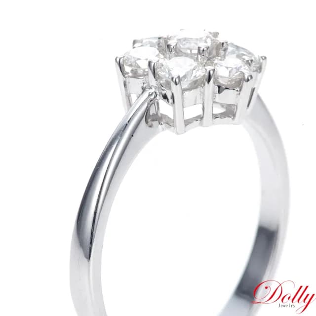 【DOLLY】0.70克拉 天然鑽石 F/VS2 14K金鑽石戒指(母親節 長輩送禮 交換禮物首選)