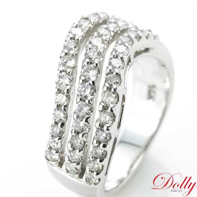 【DOLLY】0.80克拉 天然鑽石 F/VS2 14K金鑽石戒指(母親節 長輩送禮 交換禮物首選)