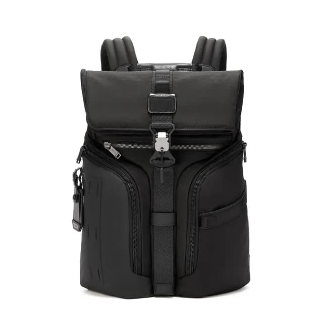 【TUMI】Alpha Bravo Logistics 彈道尼龍大容量掀蓋背包 - 黑色(TUMI 官方旗艦店)