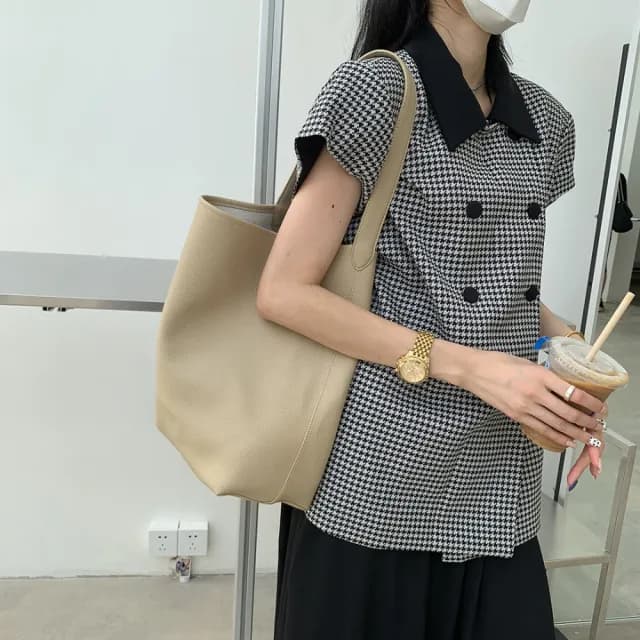 【MoonDy】情人節禮物 水桶包 女包 通勤包 復古包包 皮革包包 單肩包 大容量 大水桶包 肩背包  腋下包 子母