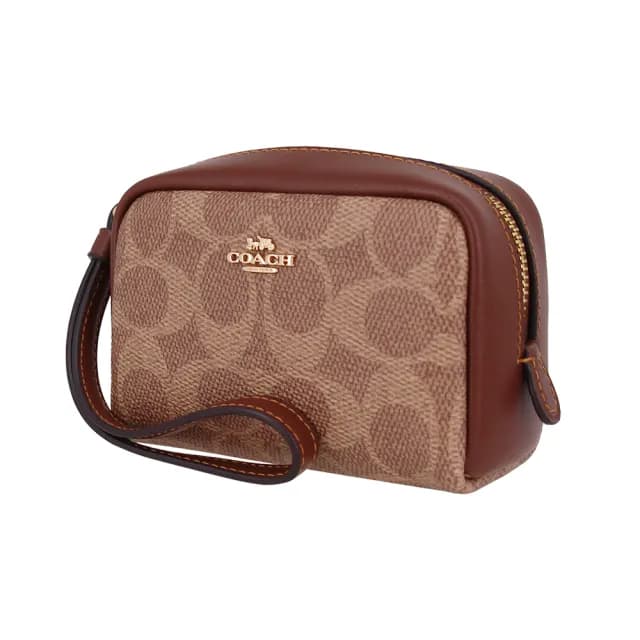 【COACH】新款馬車LOGO 全皮革 迷你可愛 零錢包 / 手拿包(多色任選)