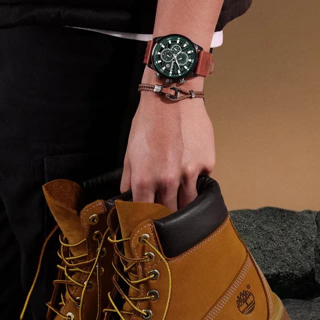 【Timberland】天柏嵐 HENNIKER II 兩地時間 三眼多功能腕錶 手錶-46mm 禮物 送禮 推薦(TDWGF0055601)