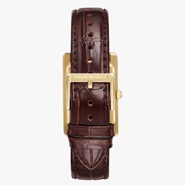【EMPORIO ARMANI】亞曼尼 復古方形日期手錶-25mm 母親節 送禮 禮物(AR11665)