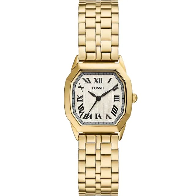 【FOSSIL】Harlow 復古八角大三針女錶-金/27mm 禮物 送禮 推薦(ES5361)