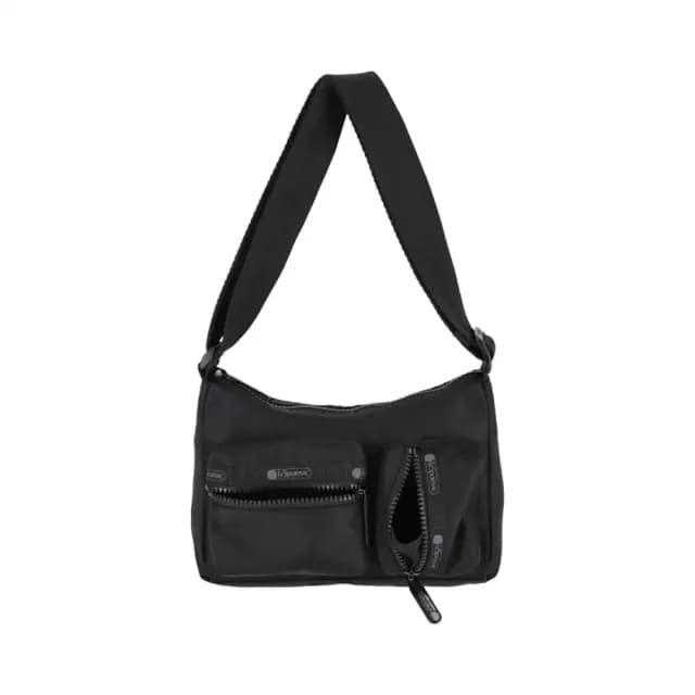 【Lesportsac】小型多口袋肩背包 隨身包 送禮 禮物 女包 男包 禮物 送禮(墨黑工裝風)