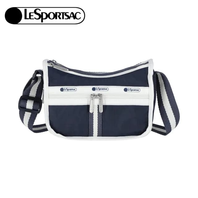 【Lesportsac】小型斜背包 側背包 隨身包 送禮 禮物 女包 男包 禮物 送禮(滾邊深海藍)
