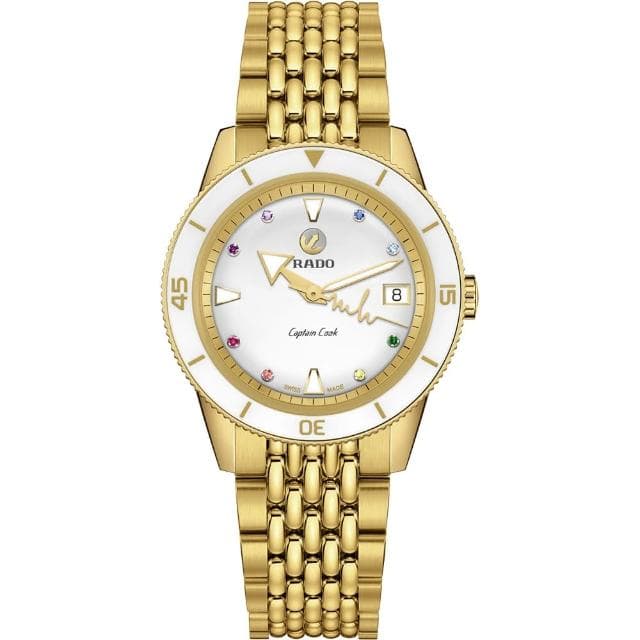 【Rado 雷達表】庫克船長 x Marina 心跳特別版機械女錶 套錶組 R03推薦 新年 禮物 推薦(R32117708)