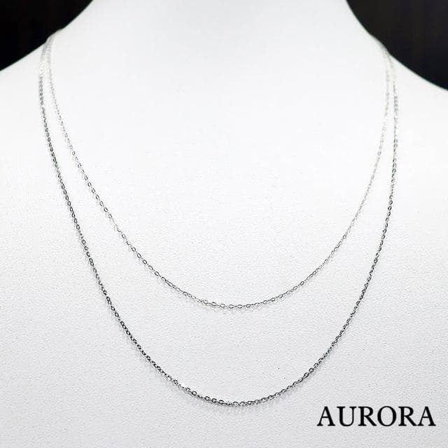 【AURORA 歐羅拉】百搭萬用閃歐O鍊 鉑金鍊(1.3g)