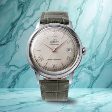 【ORIENT 東方錶】Classic Bambino 復古機械錶 男錶 手錶-40.5mm 灰色(RA-AC0025N 送禮推薦)