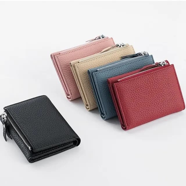 【LEEHER】三折錢包/錢包/短夾/女錢包/皮夾/日式錢包/牛皮錢包/信用卡包/卡夾/防