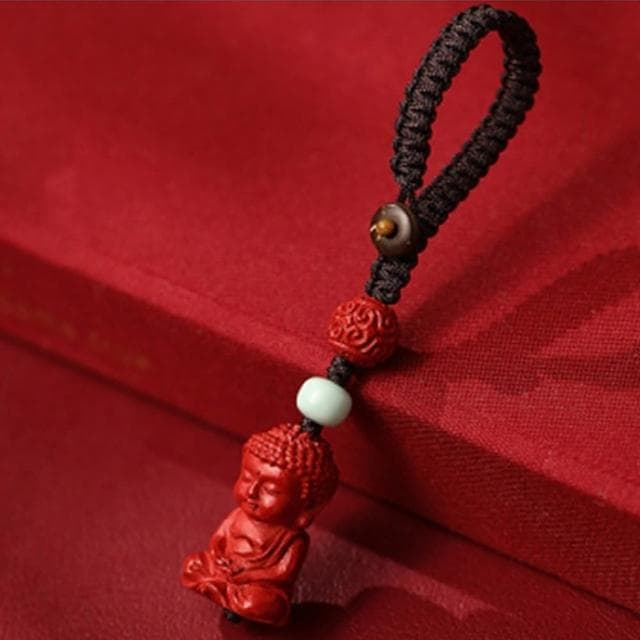 【MoonDy】母親節禮物 吊墜 硃砂項鍊 松石 辟邪手鍊 招財納福 保平安 彌勒佛項鍊 護身符 男女同款 鑰匙圈吊