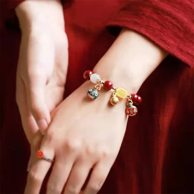 【緣石軒】原礦朱砂紫金砂蜜蠟串珠手鍊 息災化煞擋煞防小人硃砂手串 隨身硃砂手鍊 淨化招財開運轉運 送禮