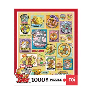 【TOi 圖益】Tom&Jerry 湯姆與傑利 美味的朋友拼圖1000片 經典漫畫風 收藏裝飾(成人治癒玩具桌遊禮物)