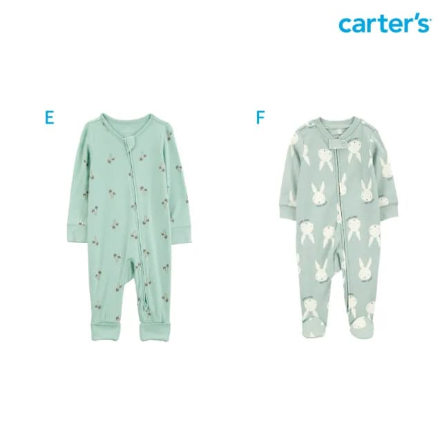 【Carter’s官方授權】嬰兒長袖包腳連身裝－多款任選(原廠公司貨 童裝 連身衣)