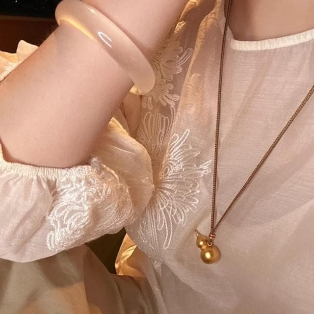 【Penny珮妮】越南沙金銅鍍真金葫蘆吊墜項鍊毛衣鍊(母親節 父親節 交換禮物 生日 情人節 尾牙 新年 結婚)