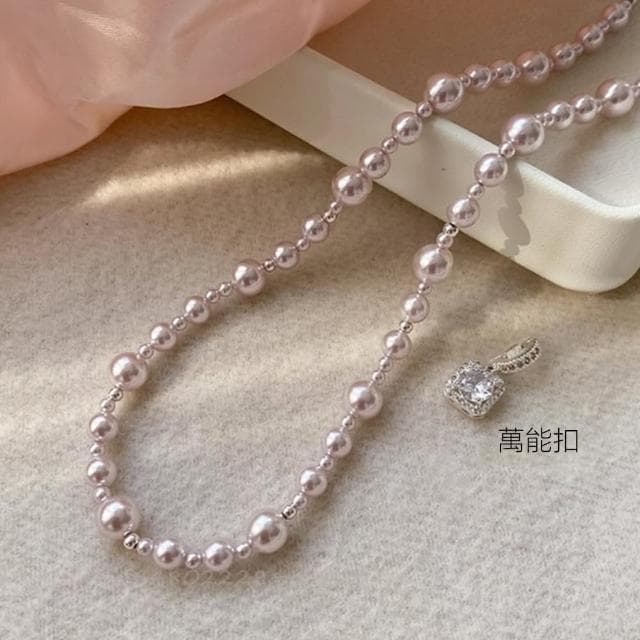 【Penny珮妮】曼塔玫瑰色珍珠項鍊毛衣鍊(母親節 送女友 送閨蜜 交換禮物  生日禮 情人節 尾牙 新年 結婚)