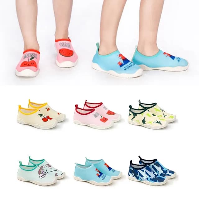 【橘魔法】彈性滾邊膠底排水防滑套鞋(沙灘鞋 鞋子 淺水鞋 溯溪鞋 浮淺鞋 男童 女童 童鞋 童裝)