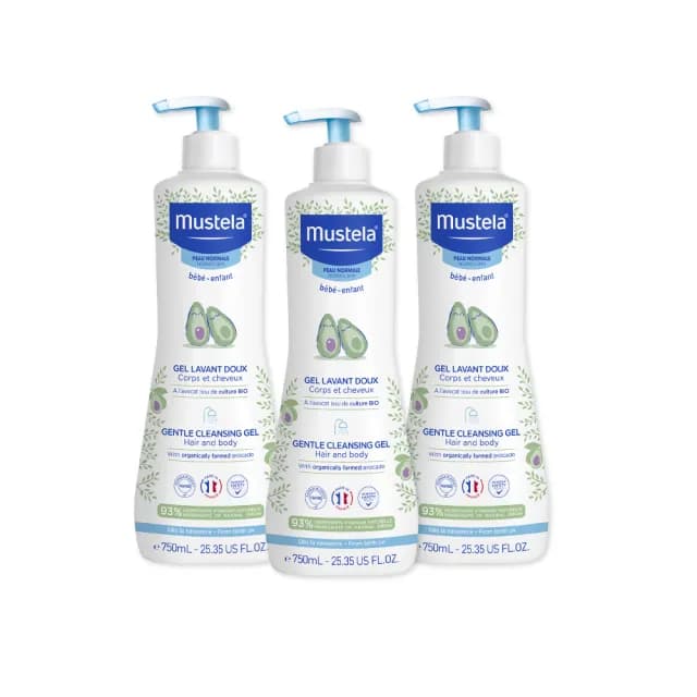 【Mustela 慕之恬廊】慕之幼 多慕雙潔乳500mlX3入(寶寶 嬰兒 沐浴洗髮精 公司貨 台灣獨家總代理)