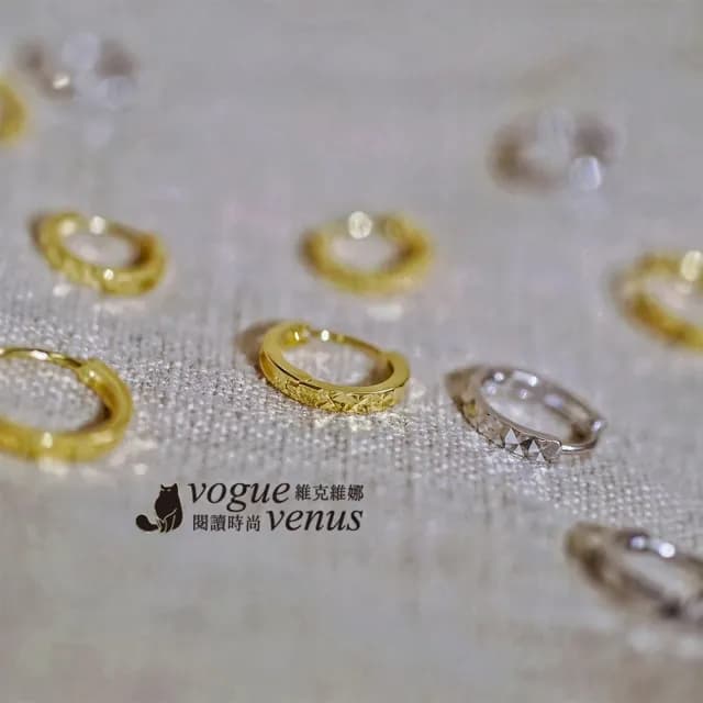 【維克維娜】菱格切面易扣式925純銀耳環