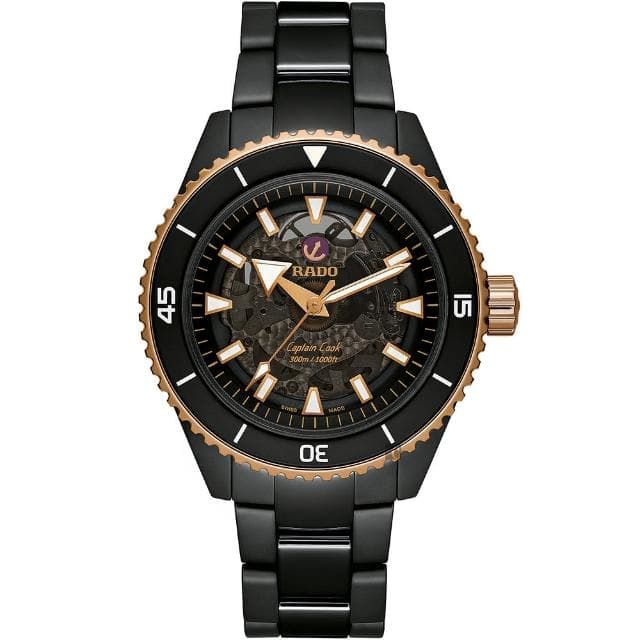 【Rado 雷達表 官方授權】庫克船長高科技陶瓷鏤空機械錶-43mm R03推薦 送禮 禮物 推薦(R32127162)
