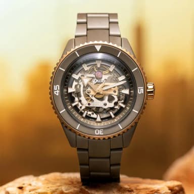 【Rado 雷達表 官方授權】庫克船長高科技陶瓷鏤空機械錶-43mm R03推薦 送禮 禮物 推薦(R32150162)