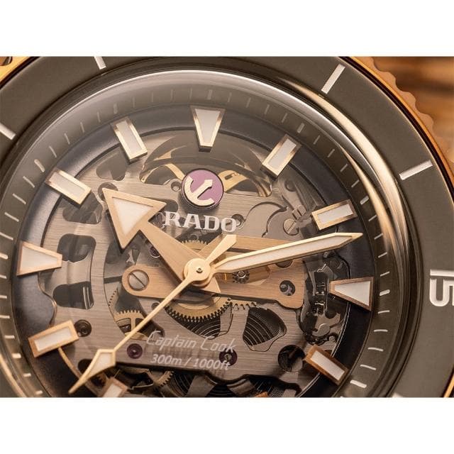 【Rado 雷達表 官方授權】庫克船長高科技陶瓷鏤空機械錶-43mm R03推薦 送禮 禮物 推薦(R32150162)