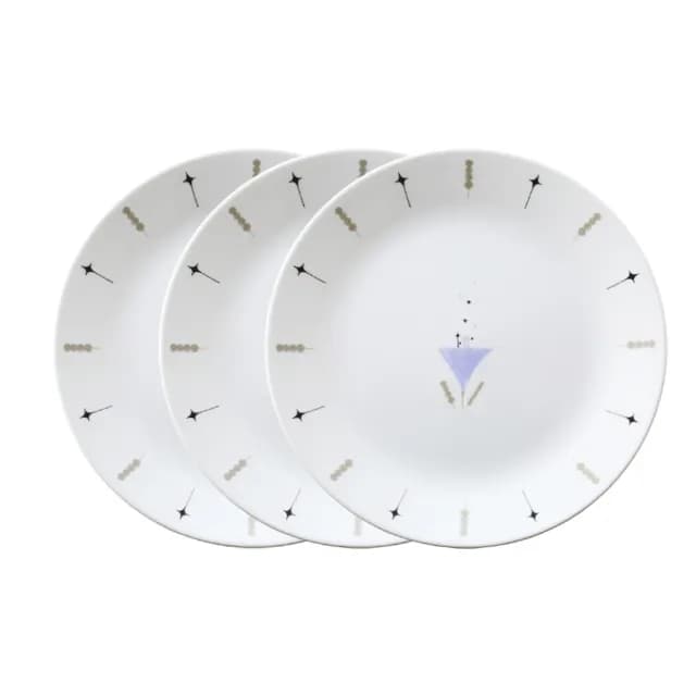 【CorelleBrands 康寧餐具】10吋平盤三入組-多款任選(薰衣草園/夢想星球/冬日詩篇)