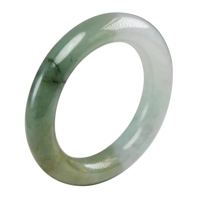 【漢石齋】情人節禮物 天然翡翠A貨 圓條手鐲玉鐲 冰糯種飄花帶黃翡 福 利 品(手圍16.2/版寬12mm)