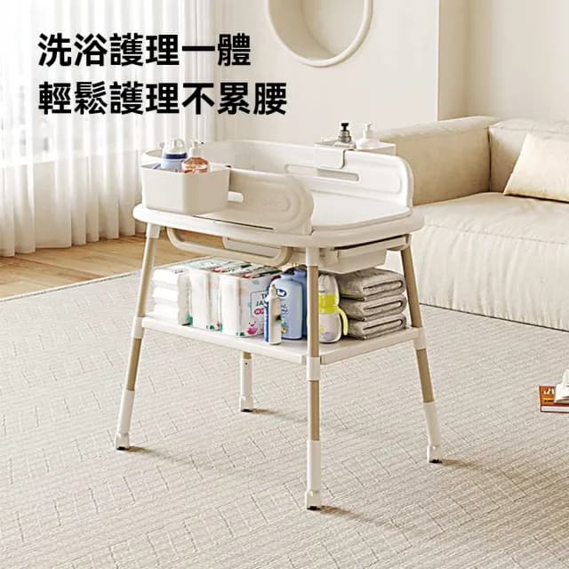 【歐德沐】多功能護理台 母嬰級用材 強力承重 科學分區儲物(嬰兒床 寶寶換衣台 尿布台 預購15天)