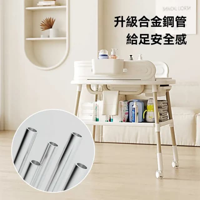 【歐德沐】多功能護理台 母嬰級用材 強力承重 科學分區儲物(嬰兒床 寶寶換衣台 尿布台 預購15天)