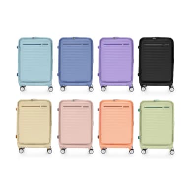 【AMERICAN TOURISTER 美國旅行者】25吋 FRONTEC 前開式/上掀式可擴充輕量PC避震煞車輪行李箱(多色可選)