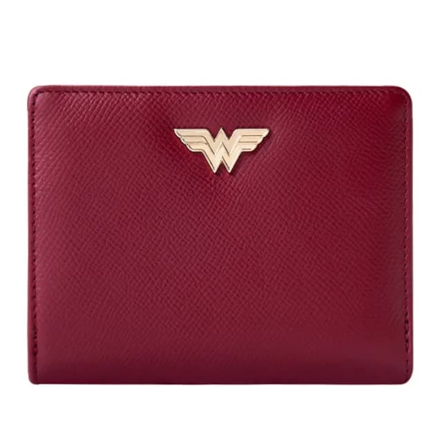 【THEODORA’S 希奧朵拉】雙11 神力女超人RFID防盜拉鍊短皮夾(短夾 女夾 皮包 錢包 開