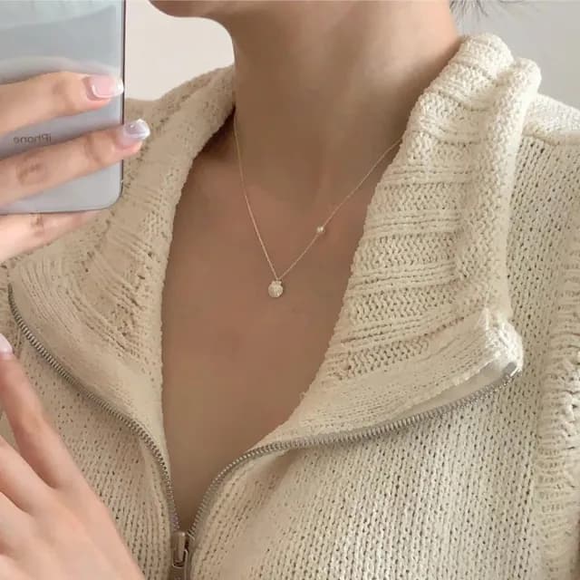 【MoonDy】項鍊女 簡約ins風 項鍊 女生項鍊 925 純銀 18k 金 情侶項鍊 貝殼項鍊 珍珠項鍊 女生